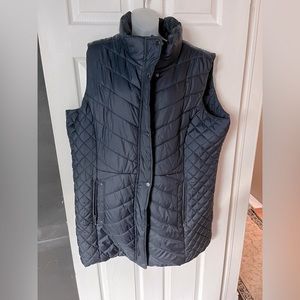 Long (35”) navy blue vest size 3X